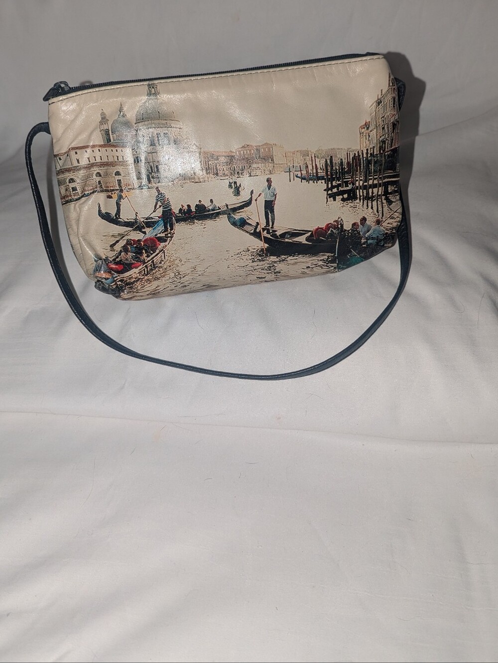 Vintage Nancy Lucia Venetian Print Shoulder Bag Made In New York.